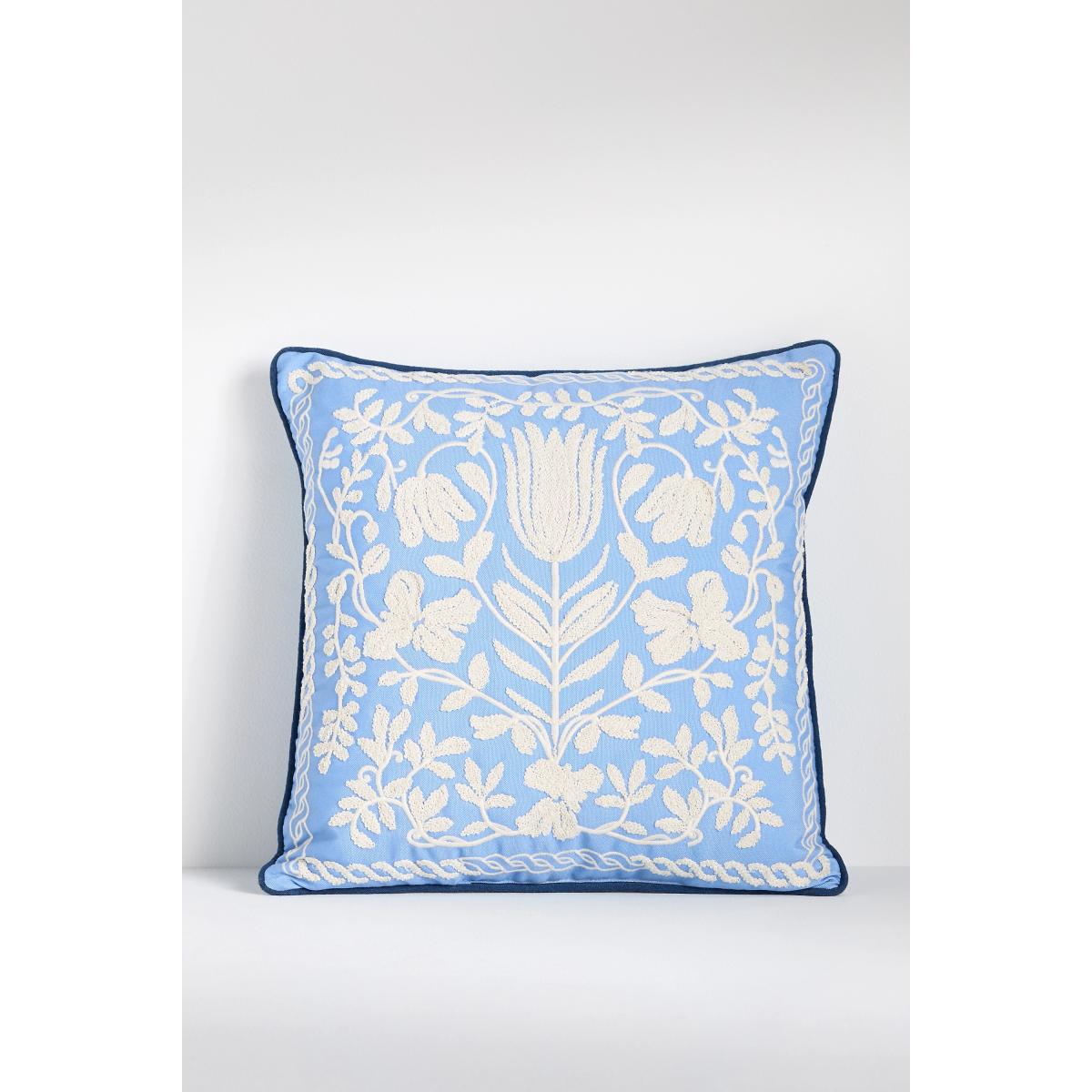 Kenia Embroidered Floral Indoor/Outdoor Cushion – image 2
