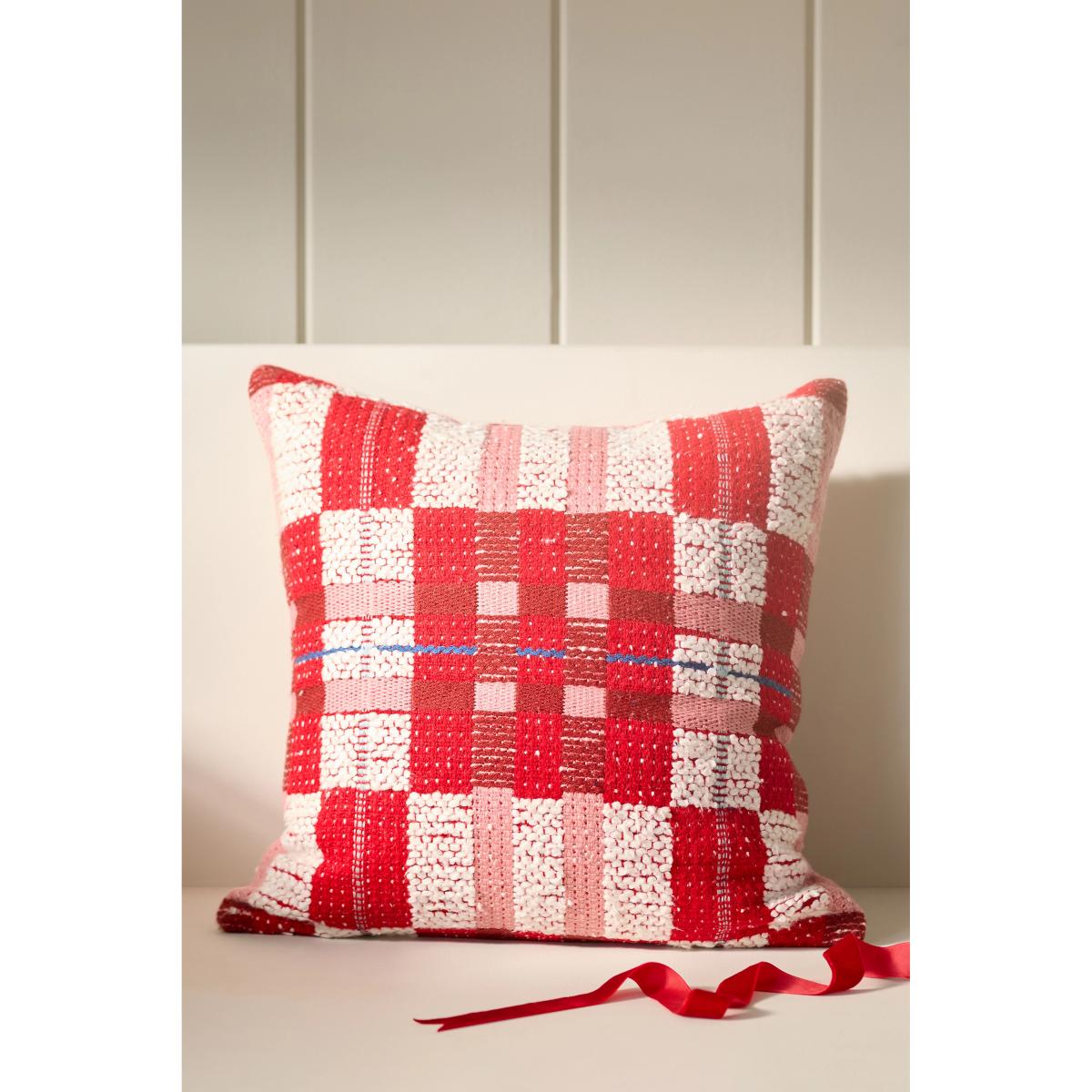 Selene Plaid Woven Cushion – image 2