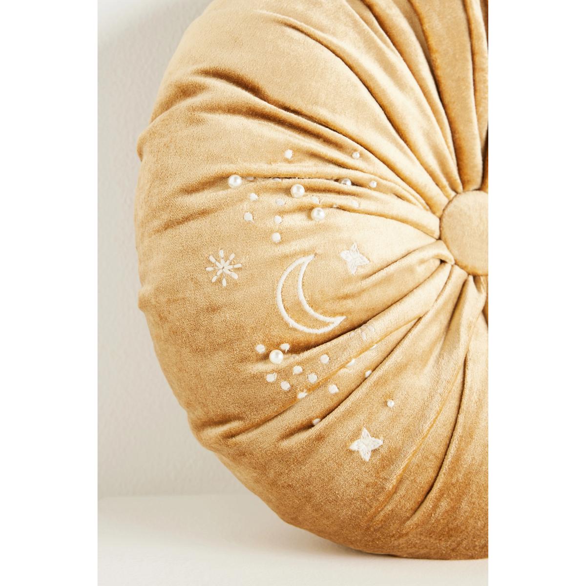 Clara Embroidered Velvet Cushion – image 4