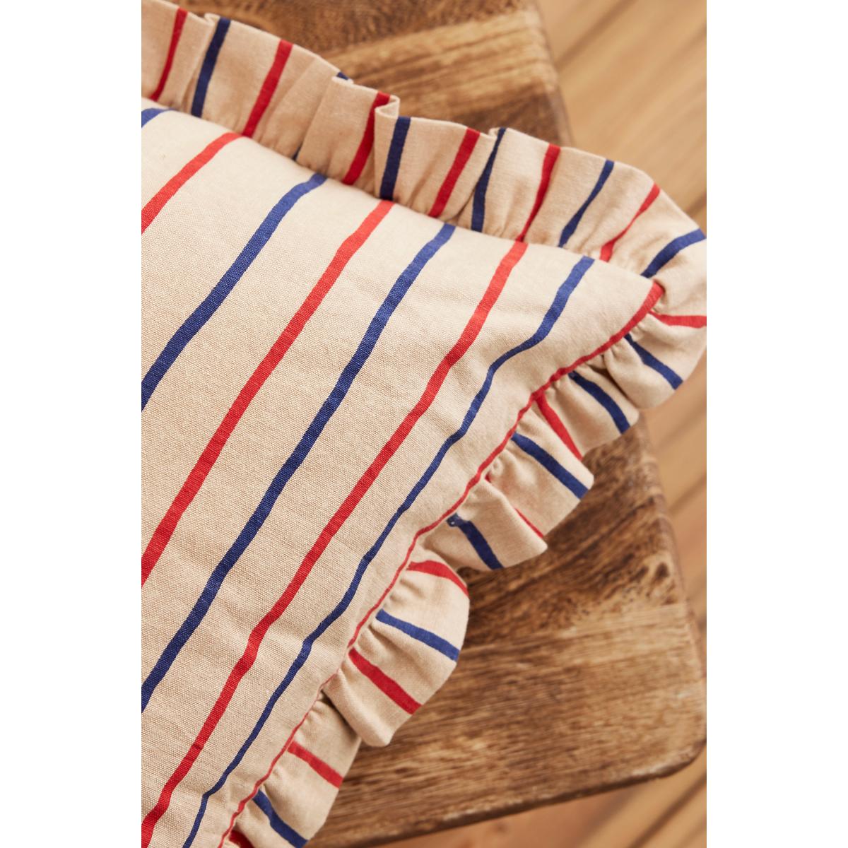Anna + Nina Rayure Frill Cushion – image 2