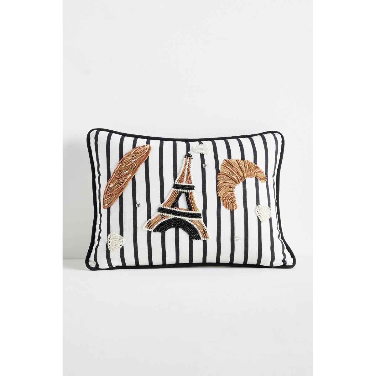 City Icon Embroidered Cotton Cushion – image 2