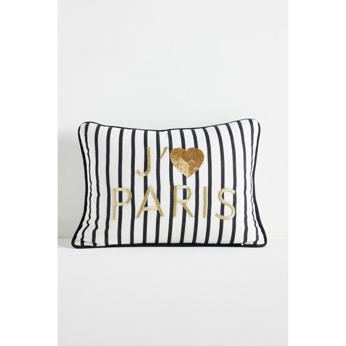 City Icon Embroidered Cotton Cushion – image 3