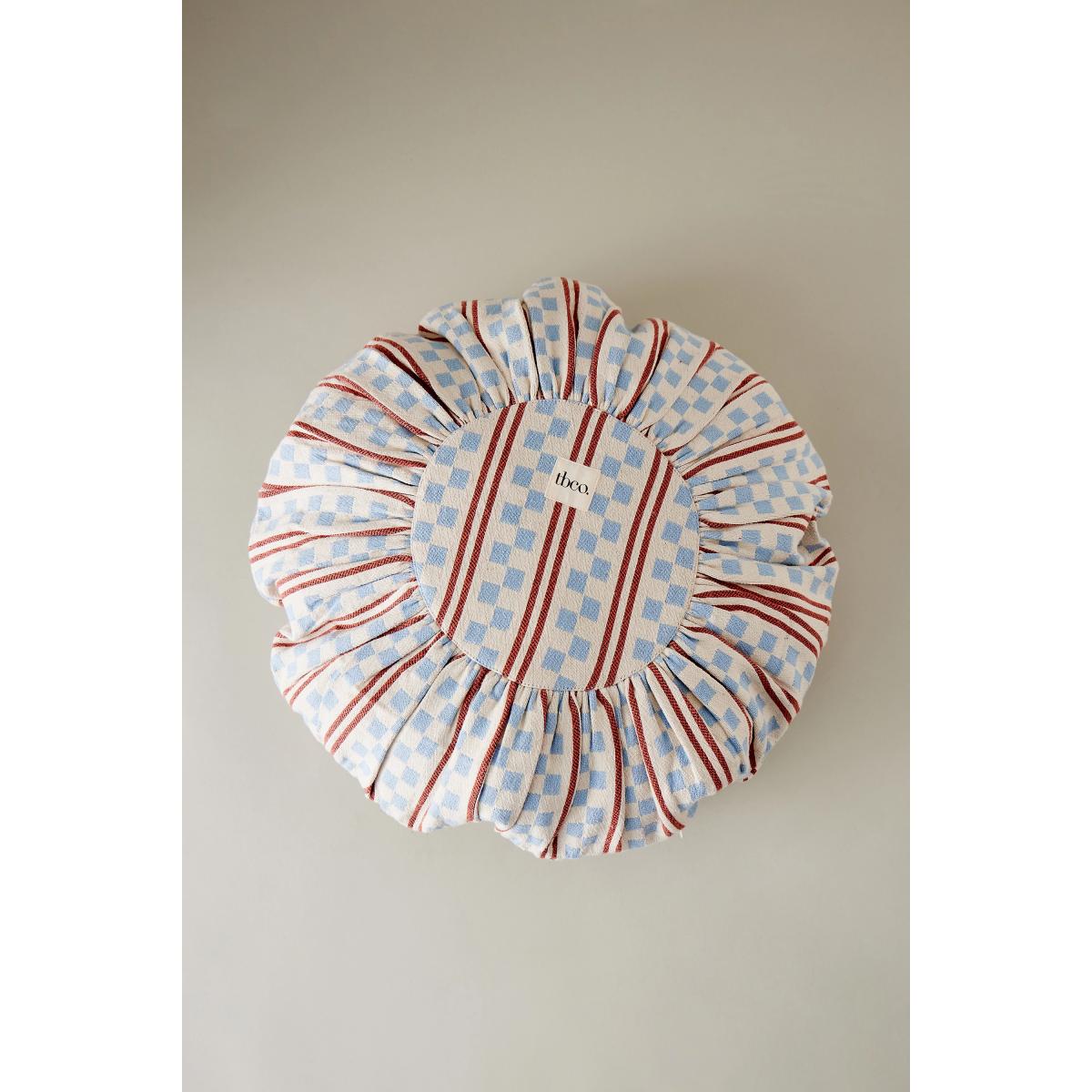 TBCo Blue Stripe Round Cushion – image 2