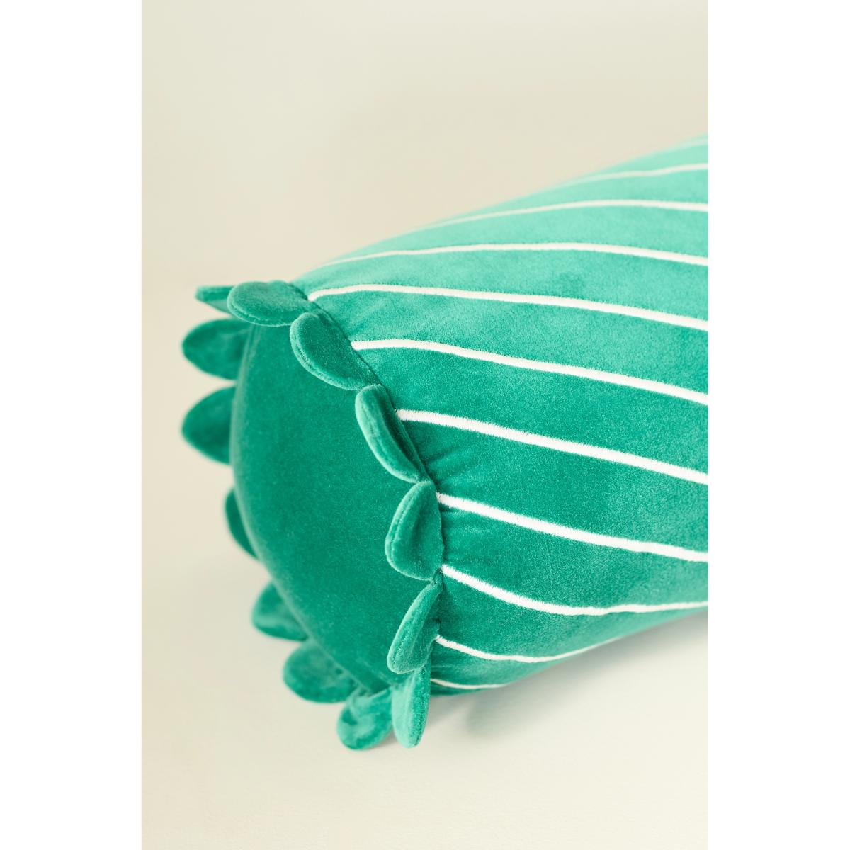 Cotton Velvet Striped Cushion – image 7