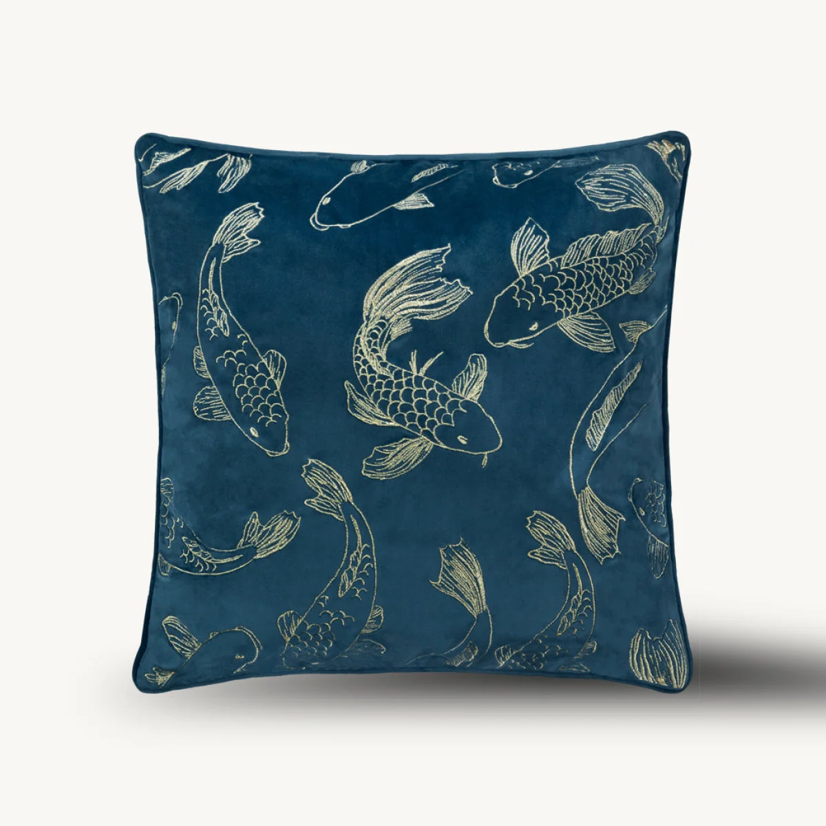 Rigel Embroidered Velvet Cushion – image 3