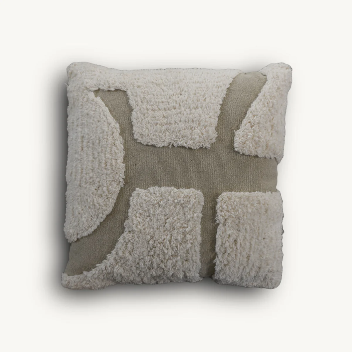 Cream & Sand Two Tone Cushion – image 3