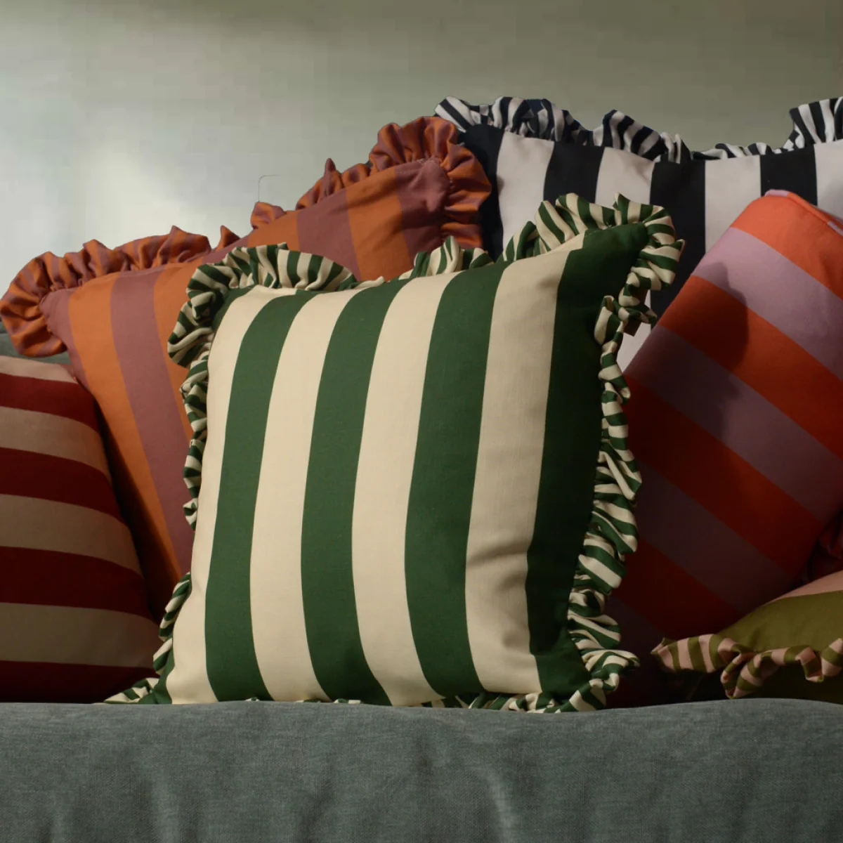 Colours Of Arley Cocktail Cushion - Pine & Coconut – image 1