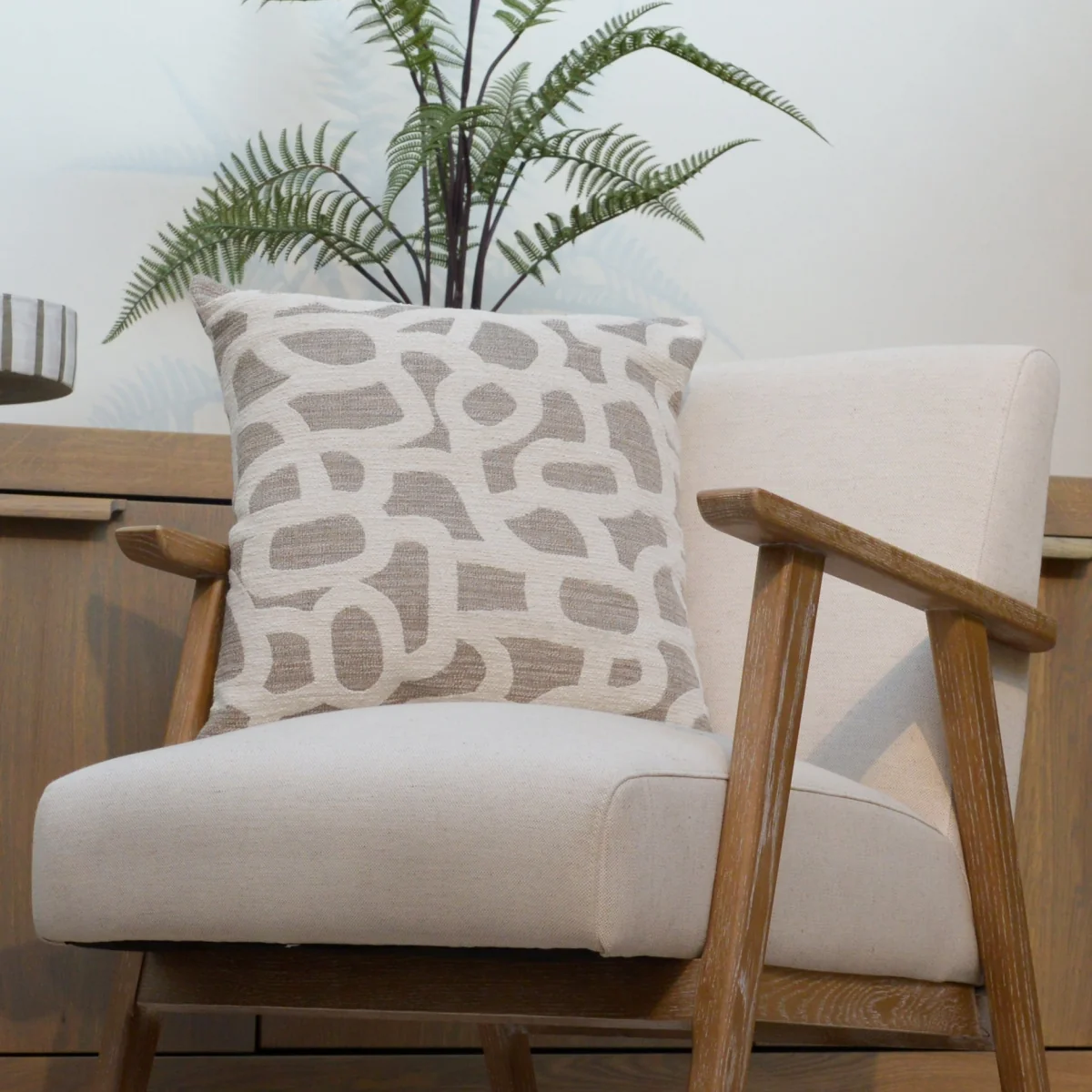 Loop Cushion, Beige – image 1