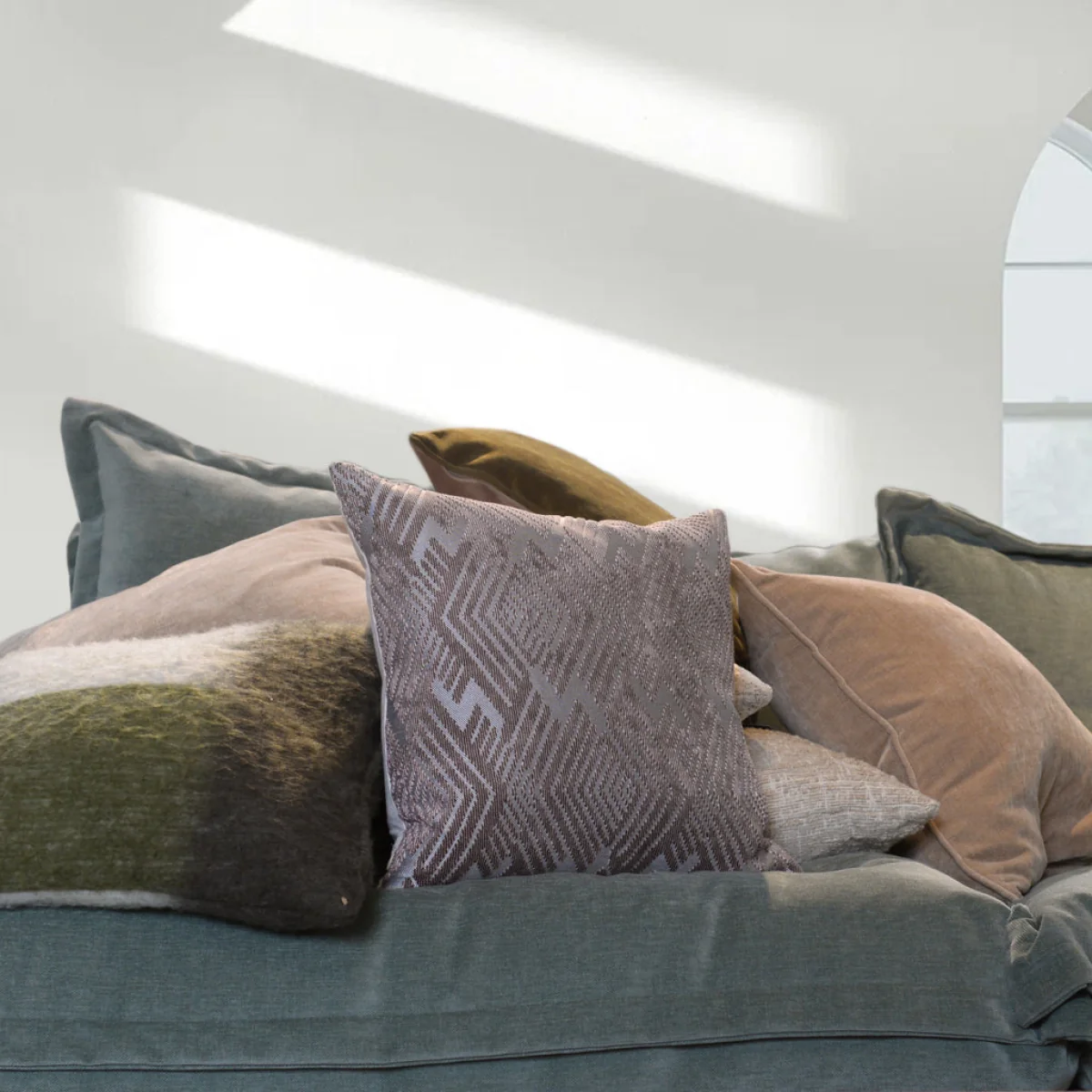 Taupe Diamond Cushion – image 2