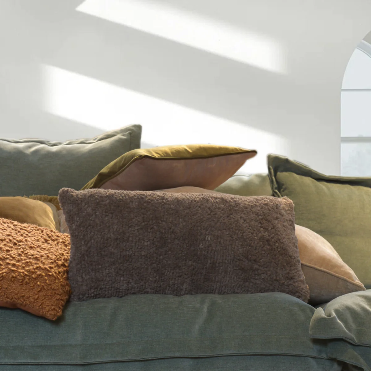 Dark Grey Bolster Cushion – image 3