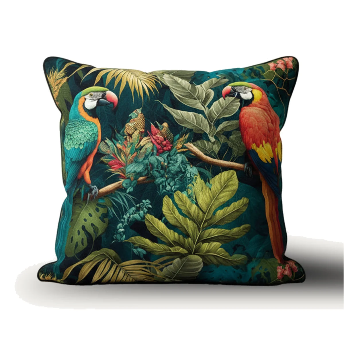 Jungle Parrot Cushion