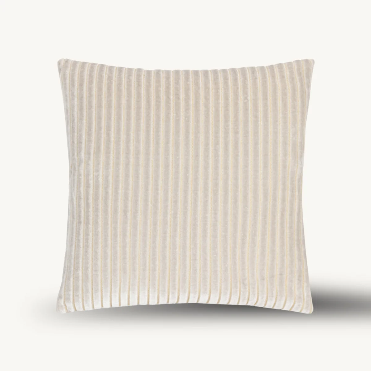 Astra Striped Cushion, Cream – image 3