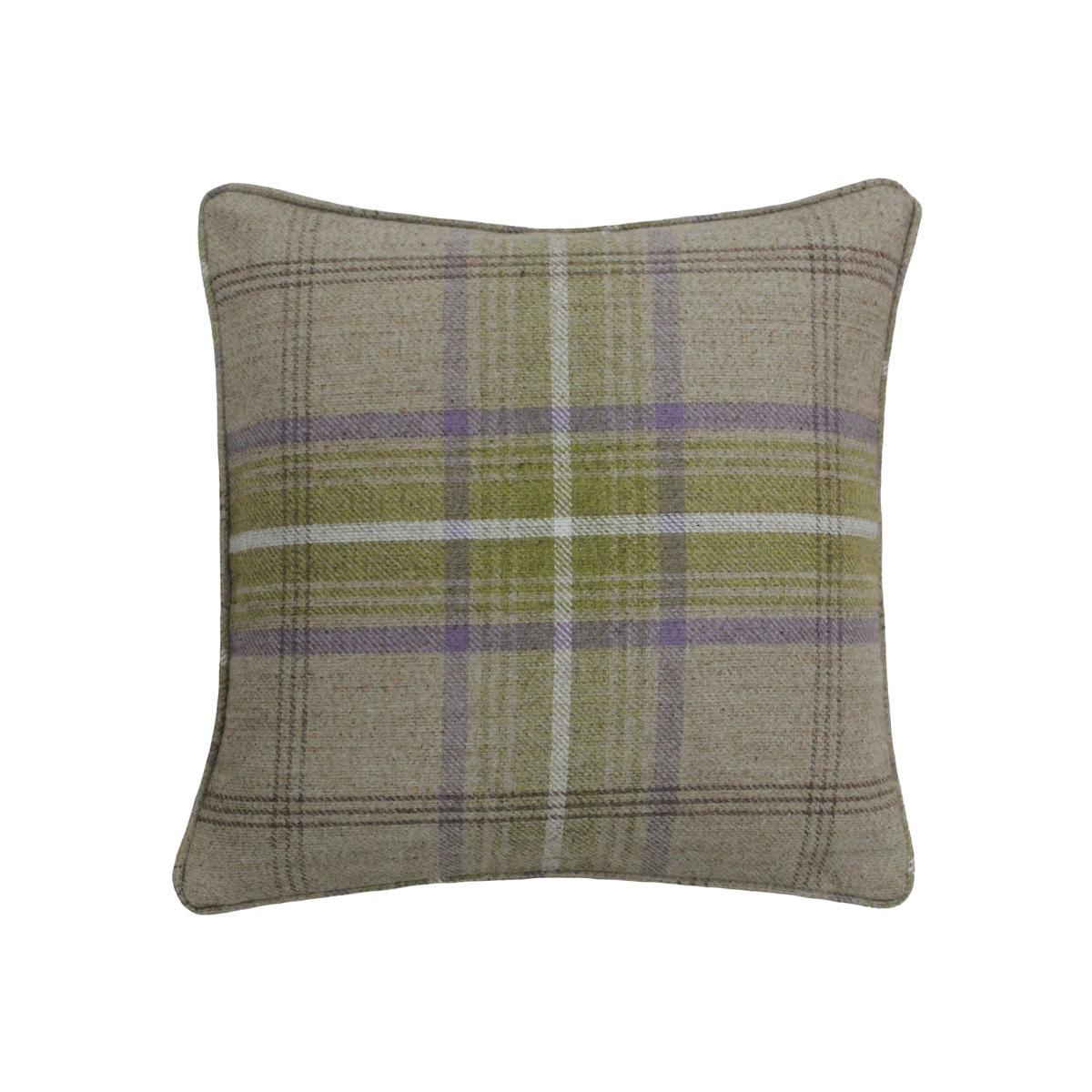 Beige Tartan Thistle Cushion – image 1