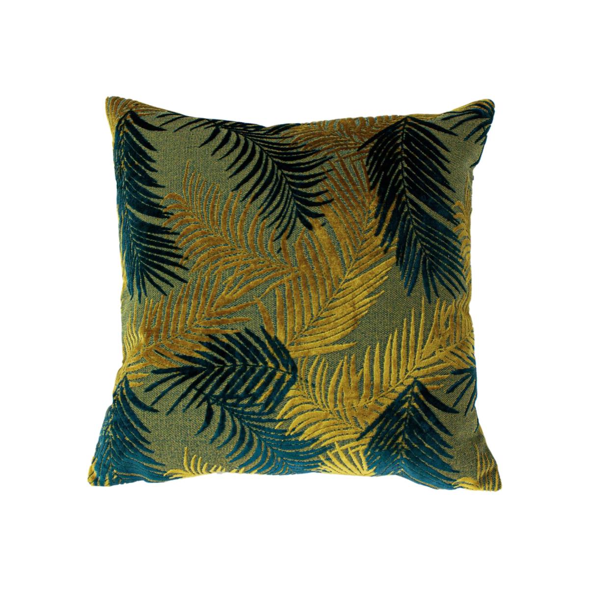 Palm Gold & Teal Cushion | Barker & Stonehouse