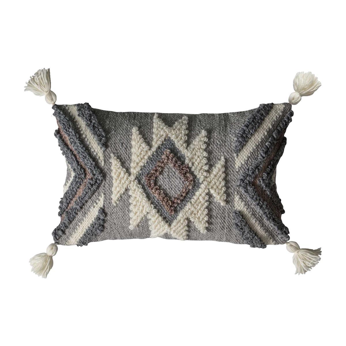 Tufted Grey Cushion