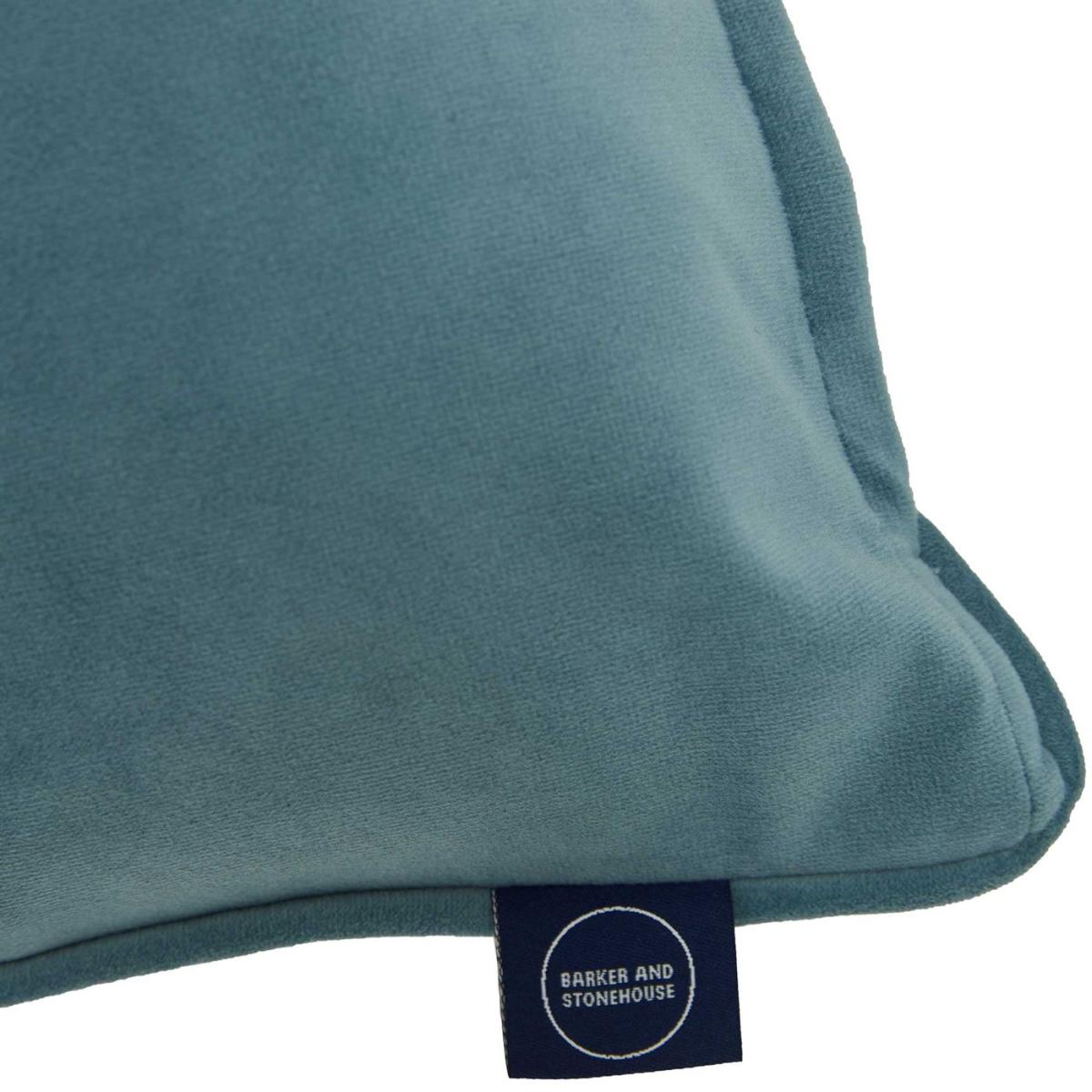 Sky Plush Velvet Cushion, Blue | Barker & Stonehouse – image 2