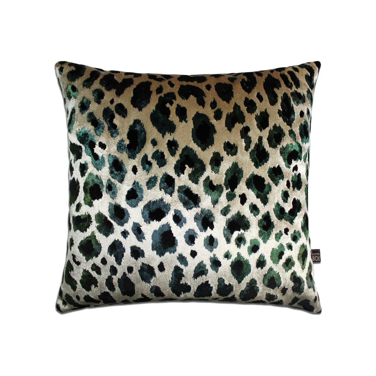 Green Leopard Cushion Fabric | Barker & Stonehouse – image 1
