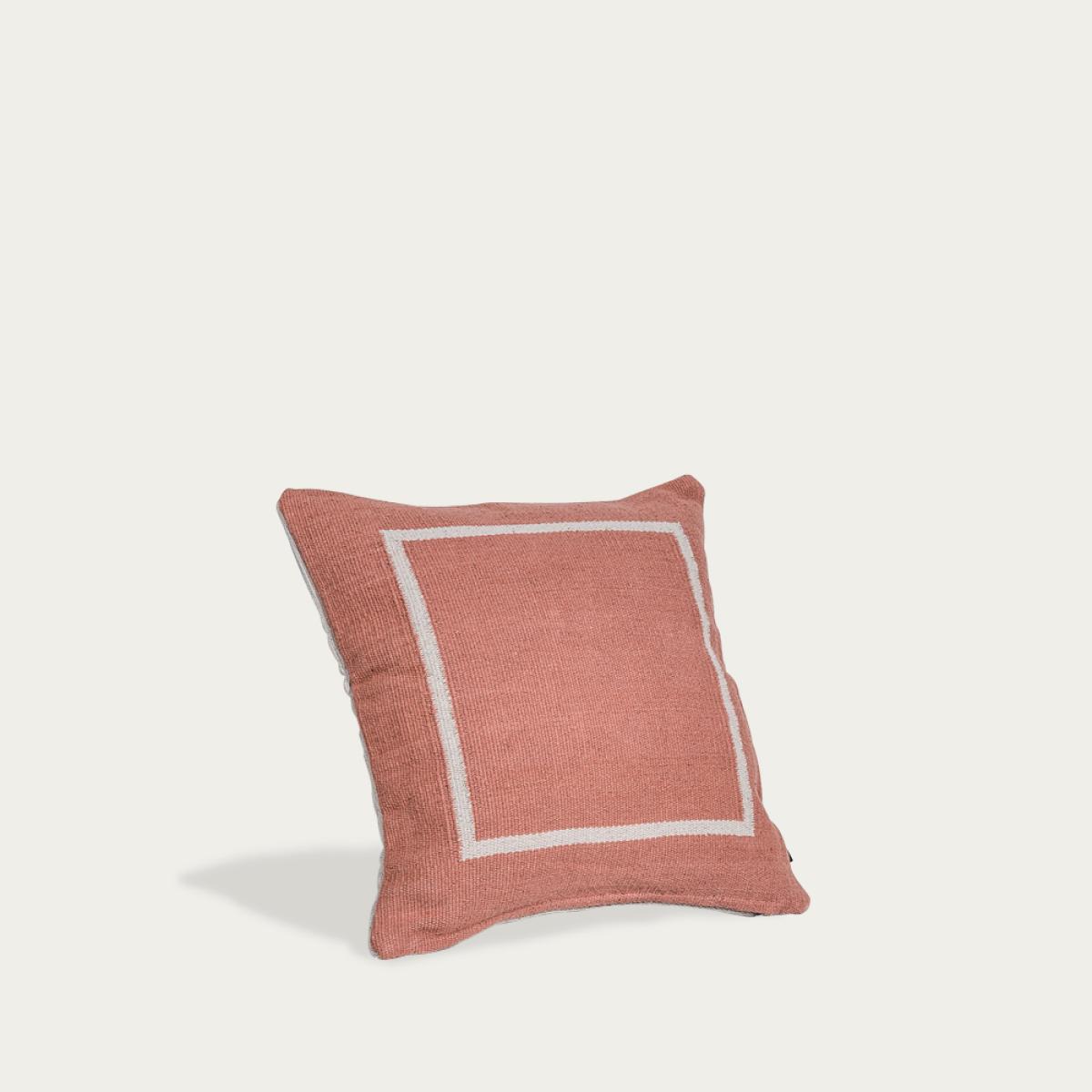 Terracotta Jamakhan Square Handwoven Cushion – image 1
