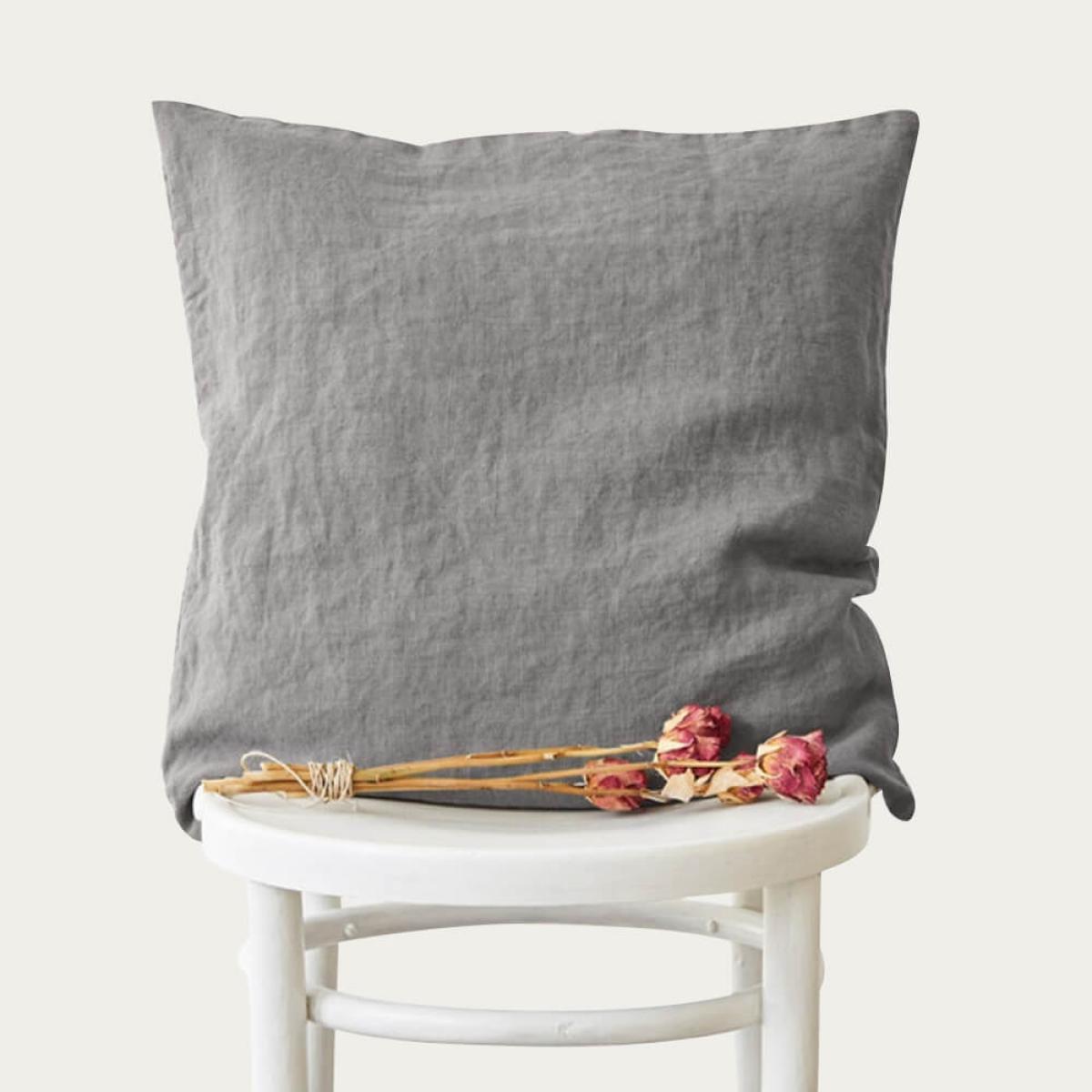 Ash Washed Linen Cushion Cover