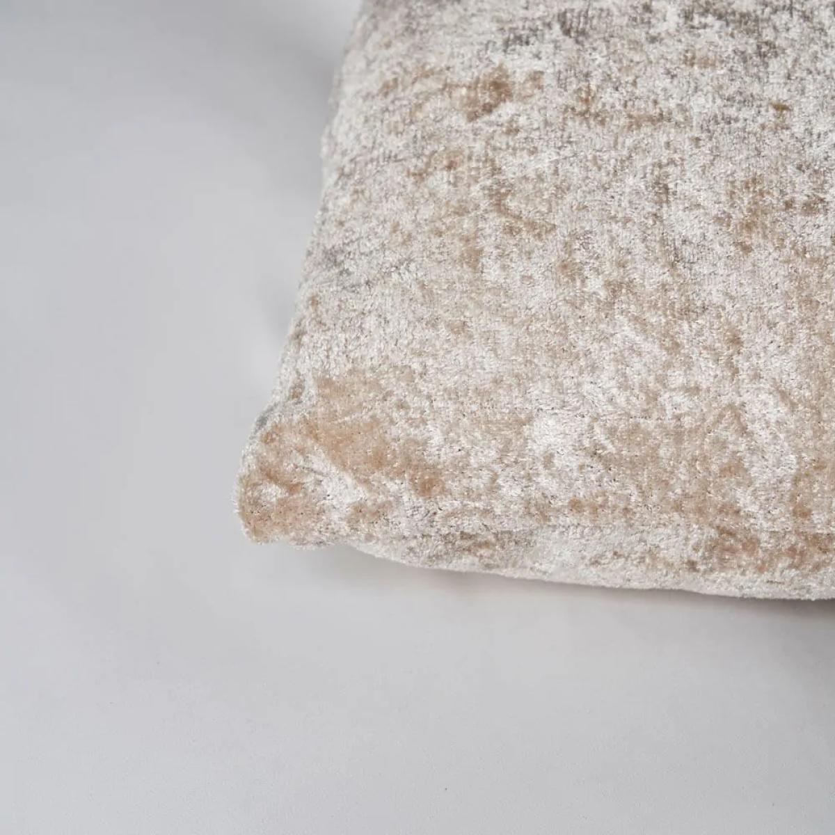 Luxury Crushed Velvet Cushion, Champagne – image 4