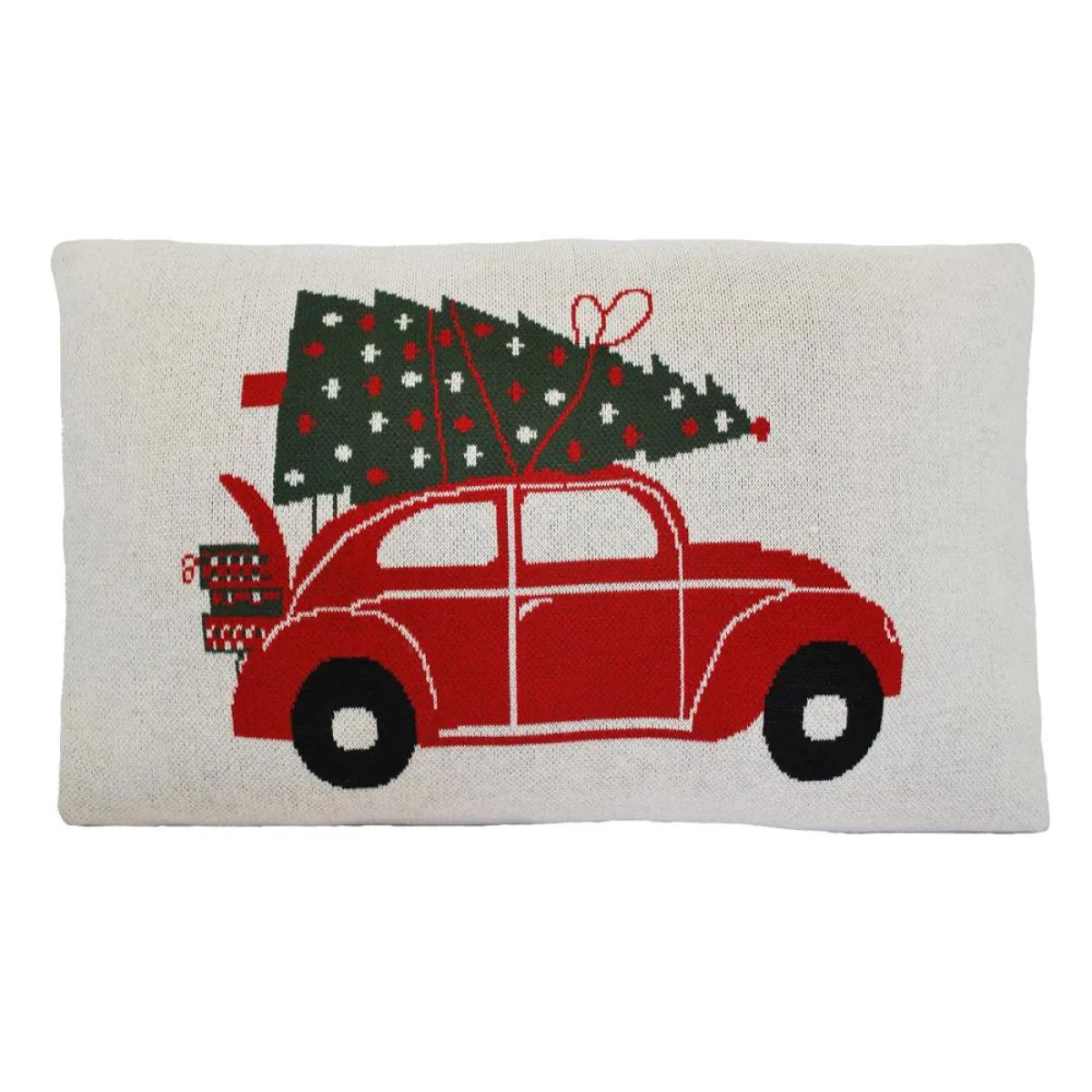 Christmas Tree on Car Cushion, Natural – image 2