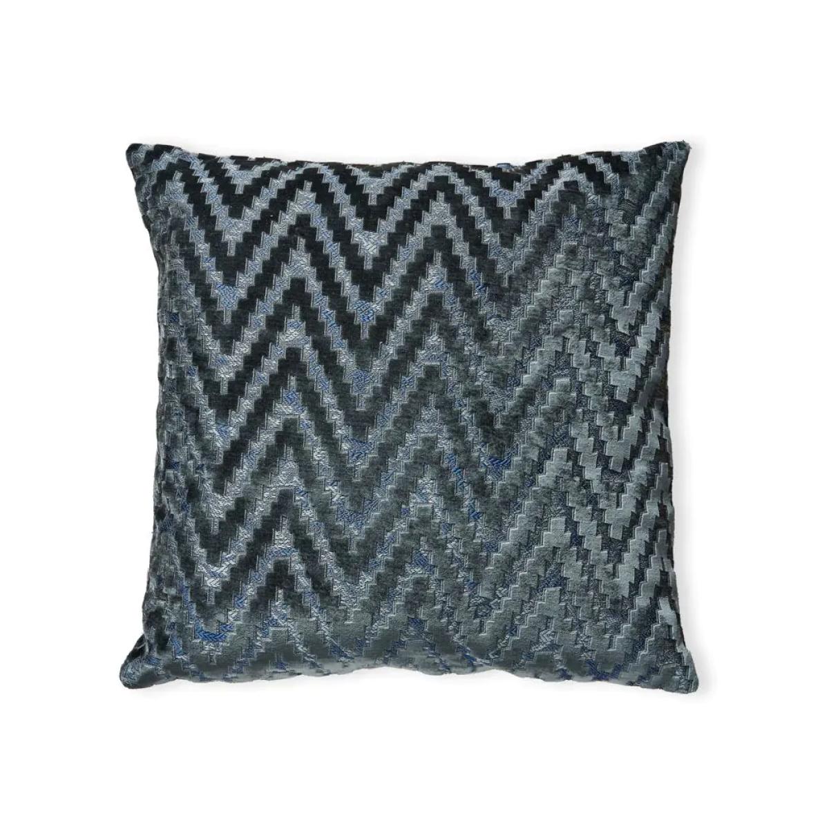 Cut Velvet Cushion, Pewter – image 2