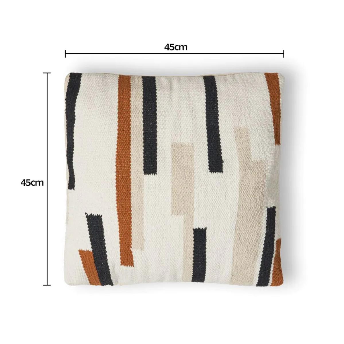 Woven Stripe Cushion, Multi Coloured – image 6