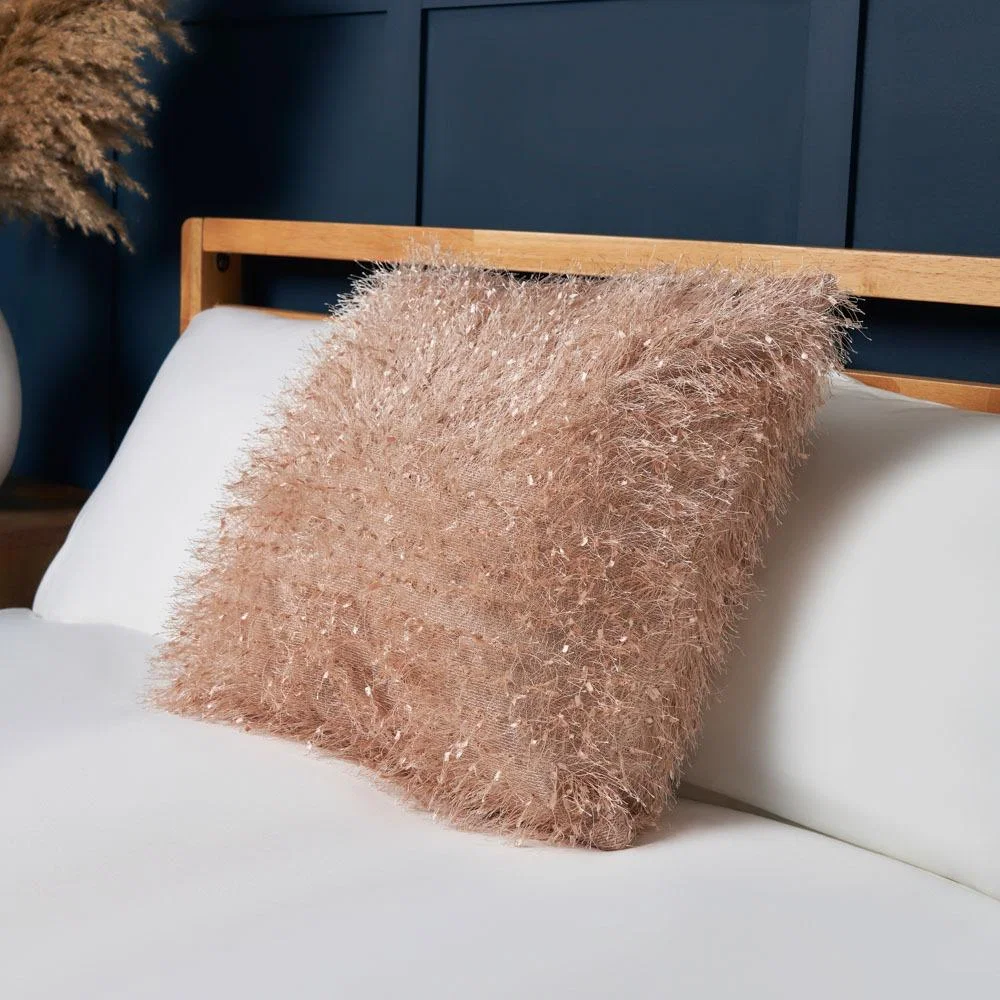 Pollyanna Knitted Cushion, Champagne – image 1