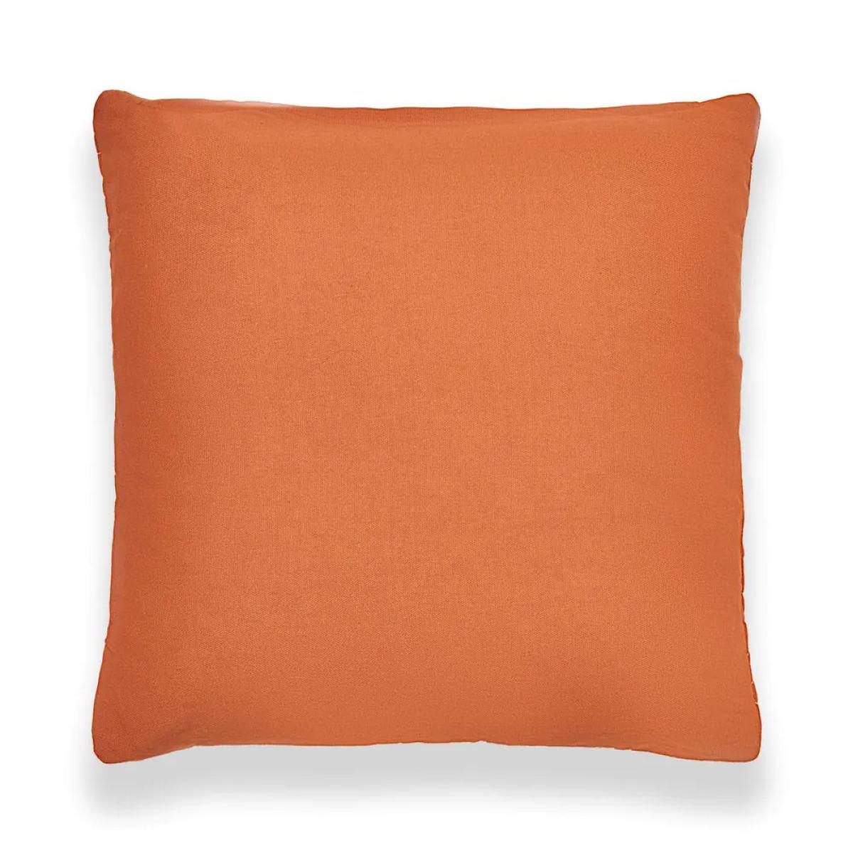 Cobweb Quilted Web Stitch Cushion, Orange – image 5