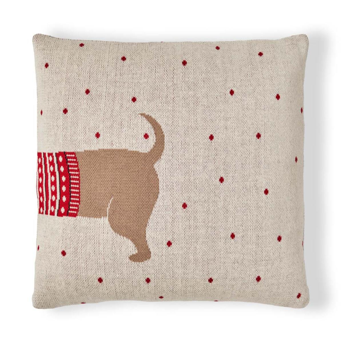 Christmas Santa Paws Cushion, White – image 5