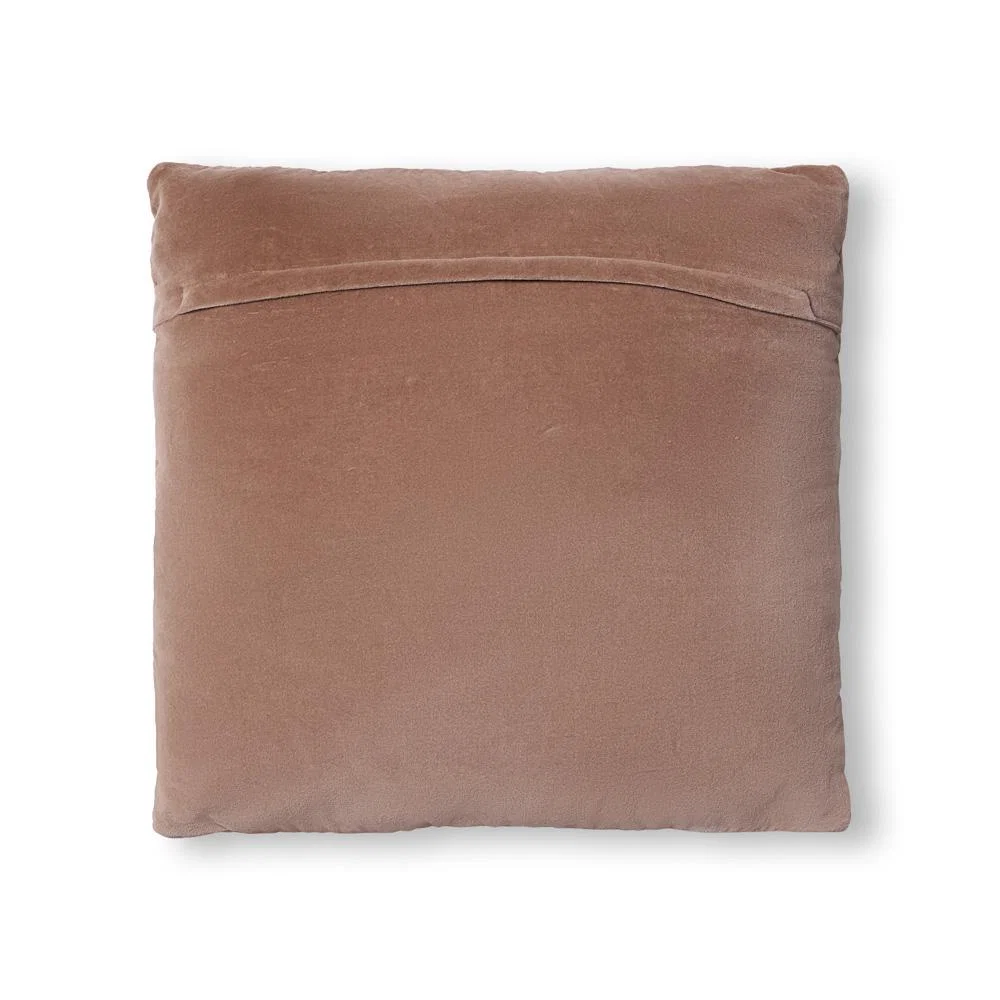 Cross Stitch Quilted Cushion, Taupe – image 4