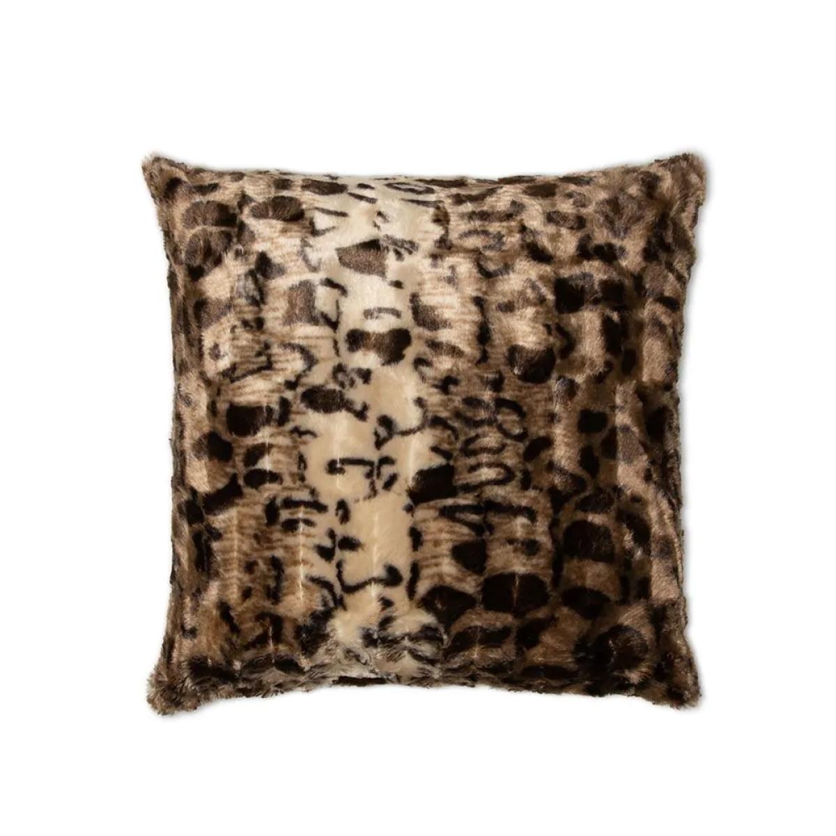Animal Print Cushion, Brown – image 2