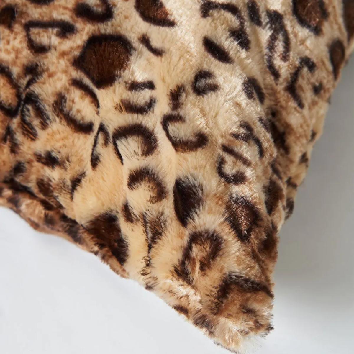 Animal Print Cushion, Brown – image 4
