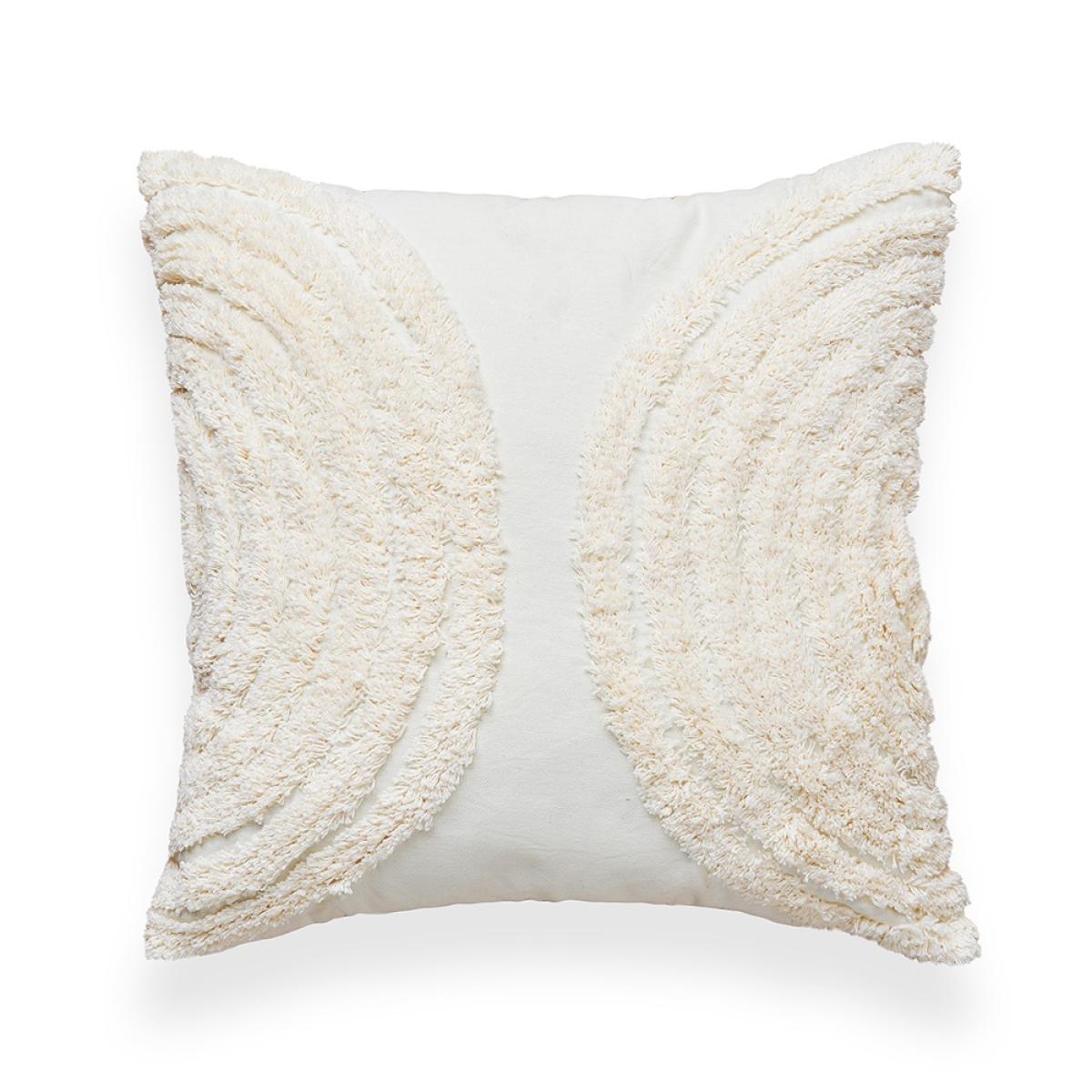 100% Cotton Tufted Cushion, Natural – image 2