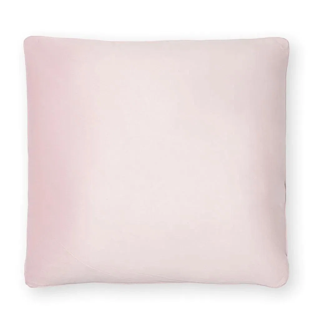 Large Velour Piped Cushion, Blush – image 2
