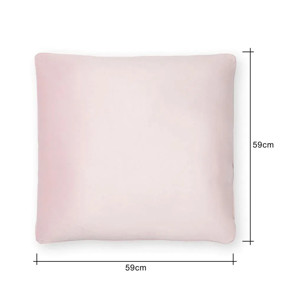 Large Velour Piped Cushion, Blush – image 5