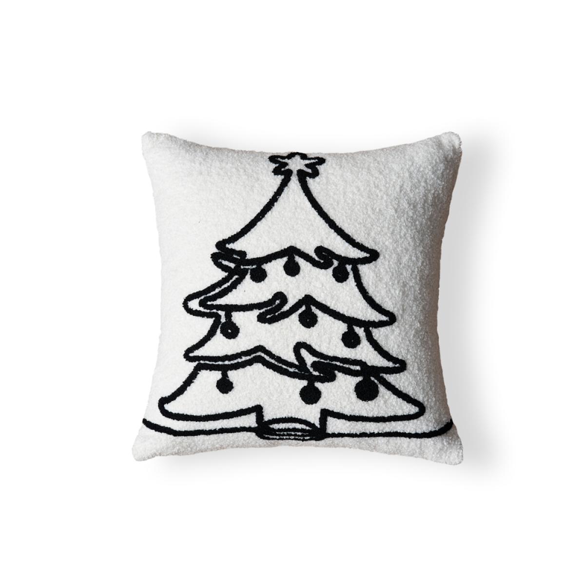 Christmas Tree Tufted Cushion, Natural – image 2