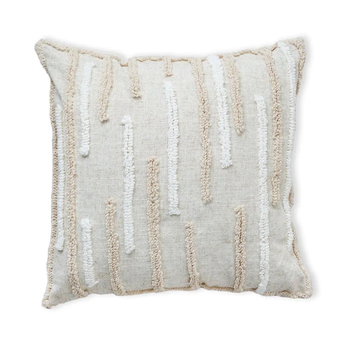 Broken Stripe Cushion, Natural – image 2