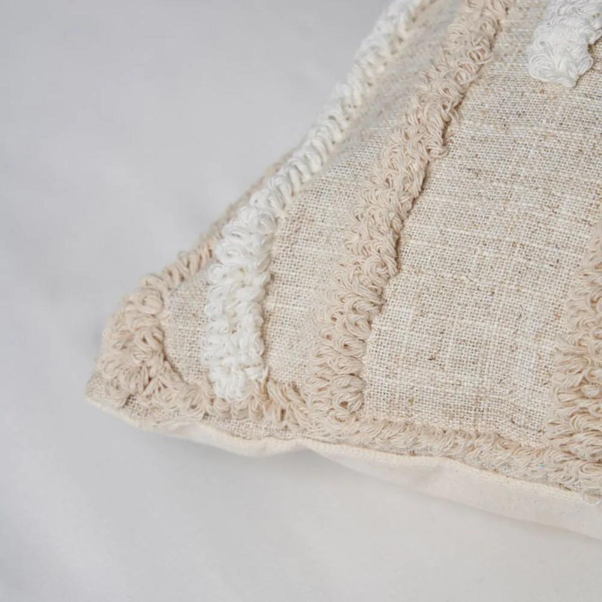 Broken Stripe Cushion, Natural – image 3