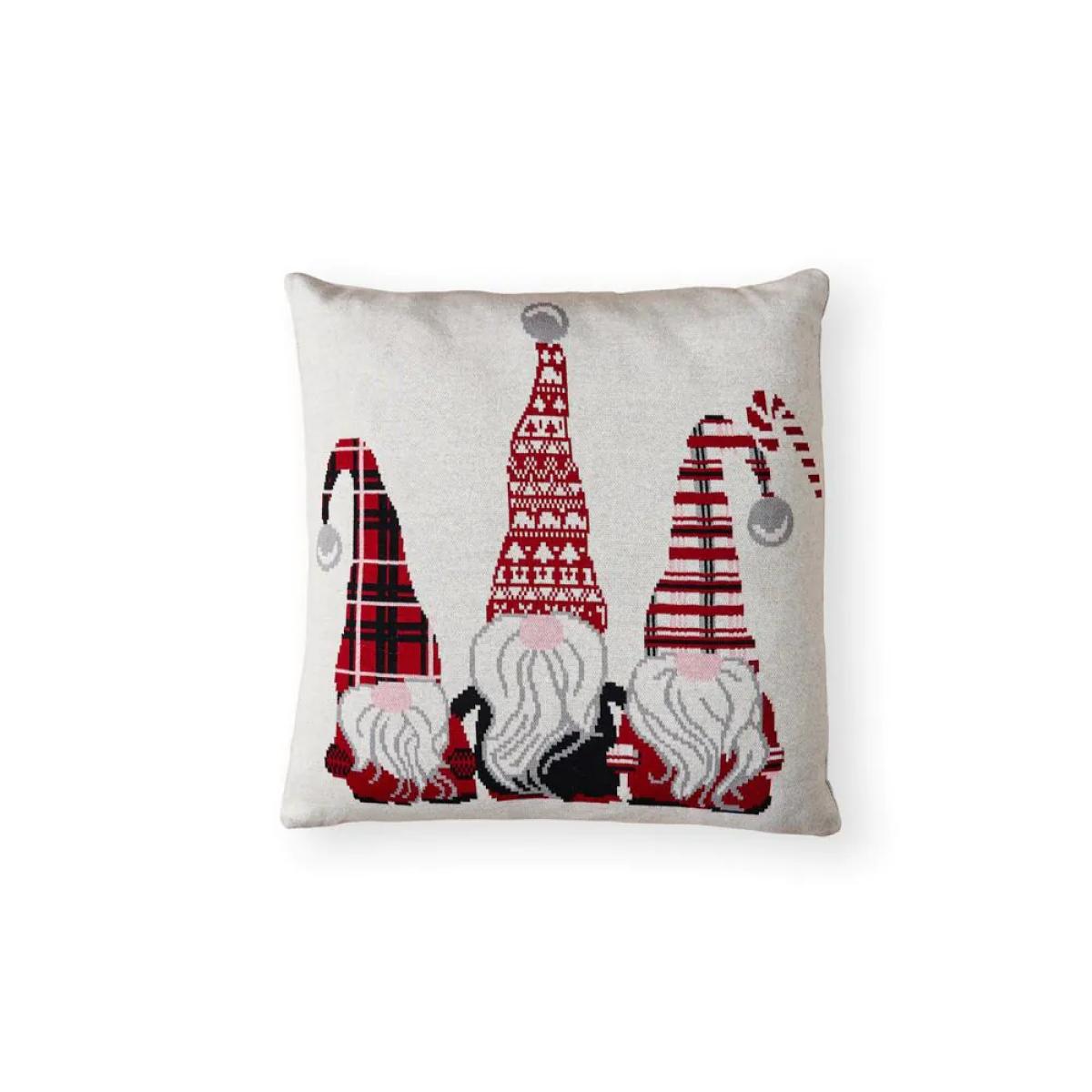 3 Gonks Christmas Cushion, Natural – image 2