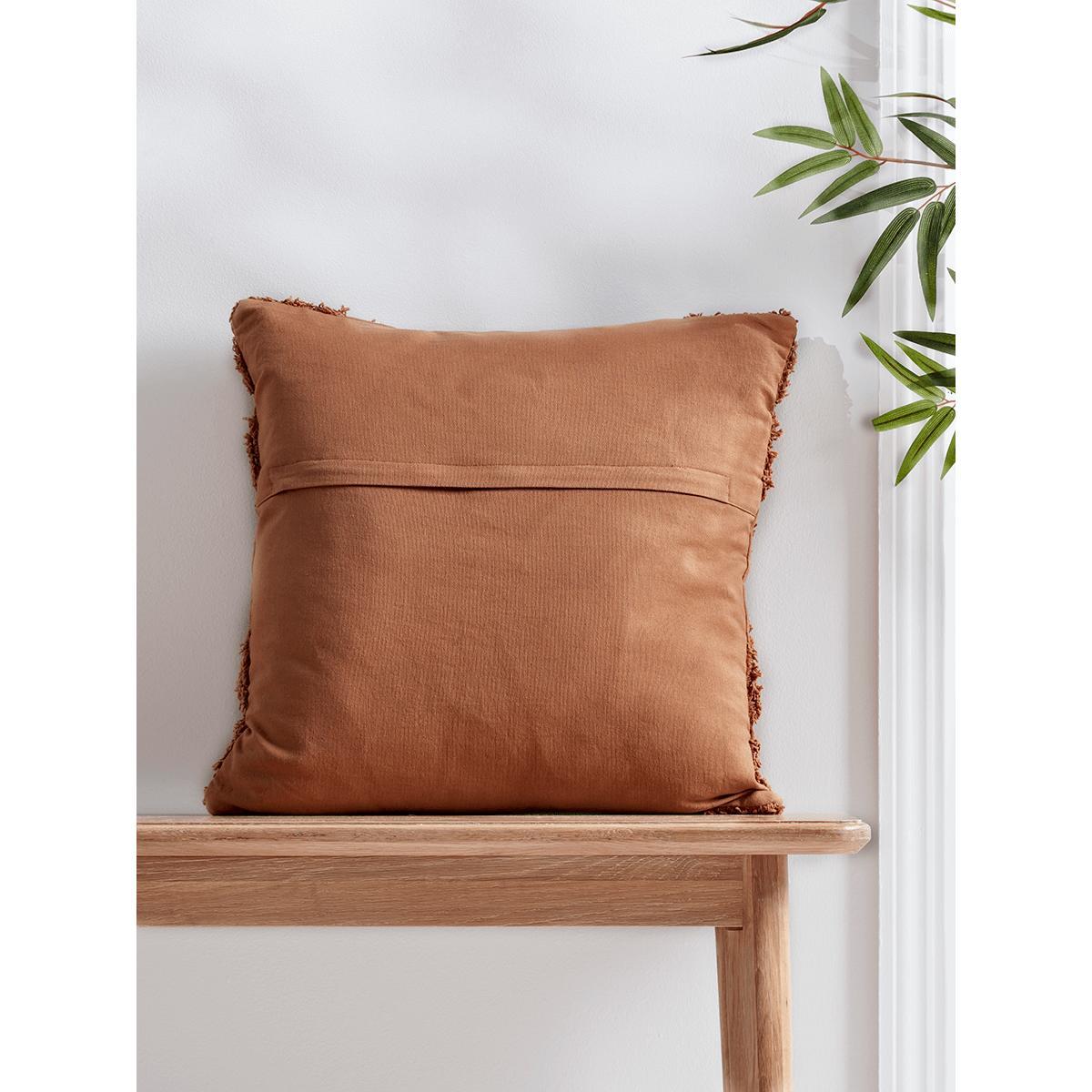 NEW Textured Geometric Cushion - Terracotta – image 3