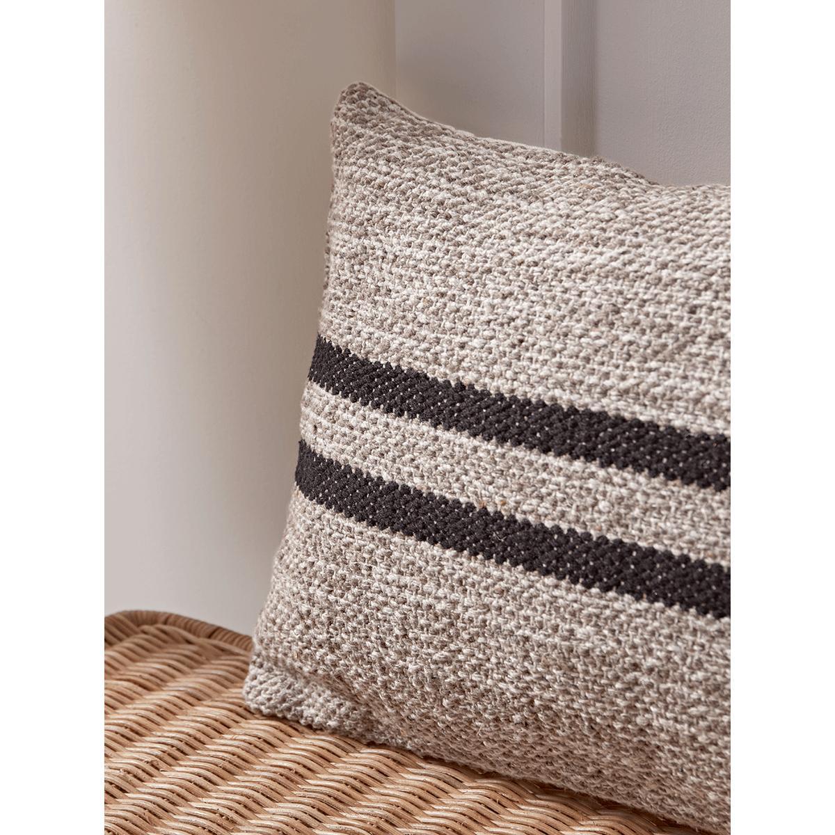 NEW Woven Double Striped Cushion – image 2