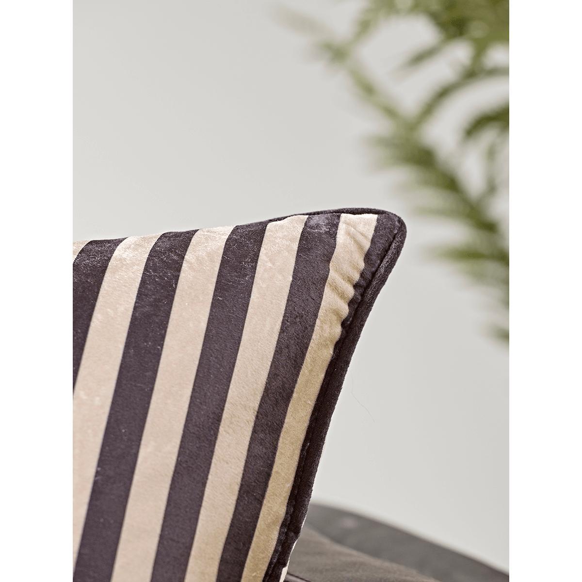 NEW Black & Gold Striped Cushion – image 2