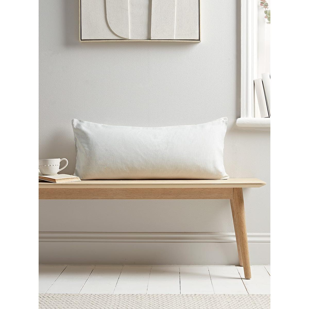 Stripe Organic Cotton Bolster Cushion - Natural – image 2