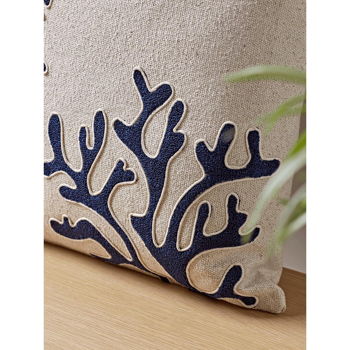 NEW Embroidered Coral Cushion – image 2