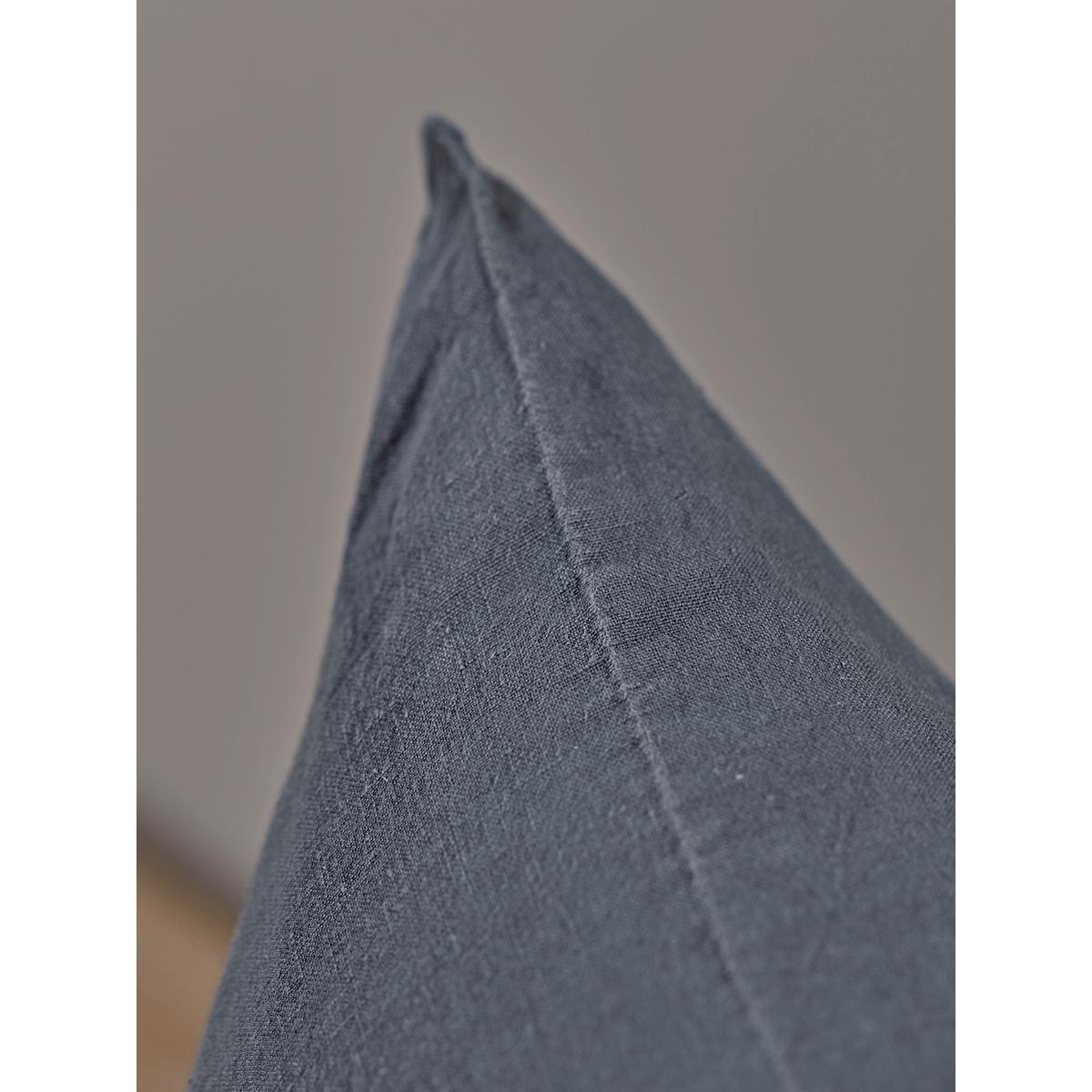 Washed Linen Rectangular Cushion - Soft Indigo – image 4