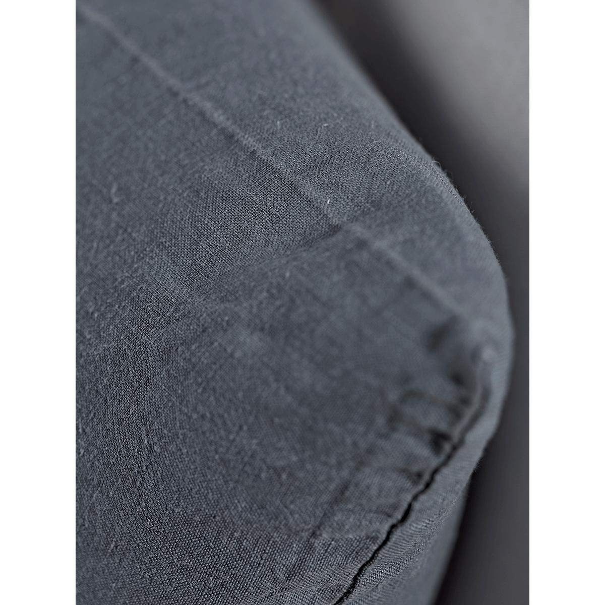 Washed Linen Rectangular Cushion - Soft Indigo – image 5