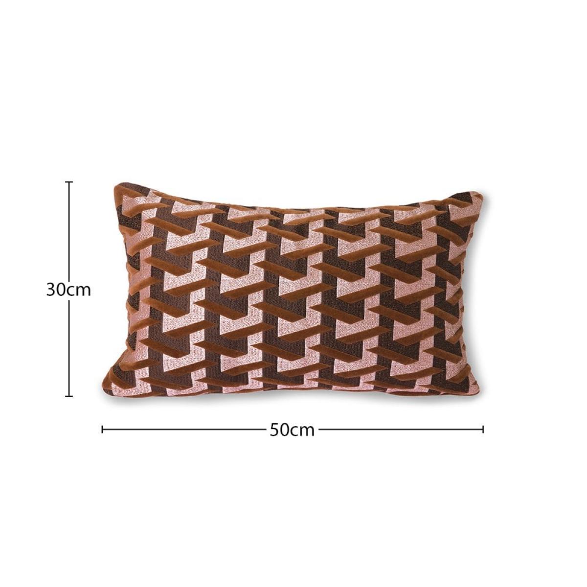 HKliving Geometric Cushion, Bordeaux – image 5