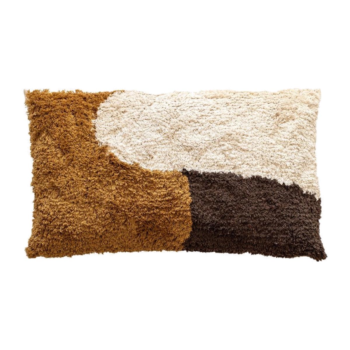 Theodora Tufted Rectangular Cushion, Brown & Black