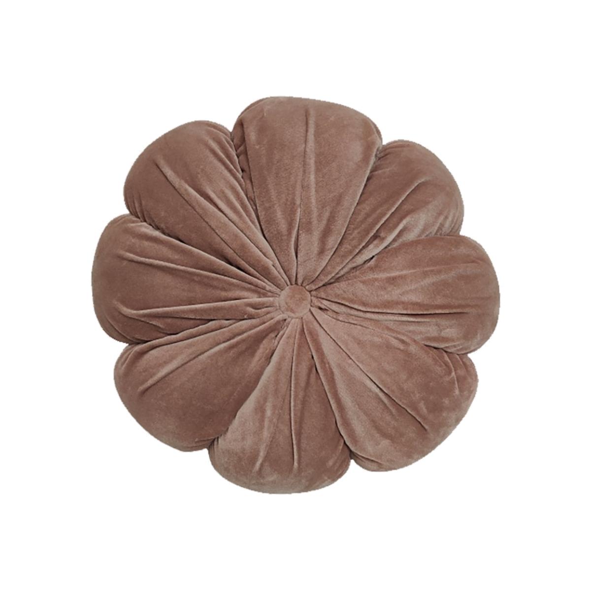 Fleur Velvet Cushion, Mink
